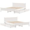 vidaXL Bed Frame without Mattress White 120x190 cm Small Double Solid Wood Pine