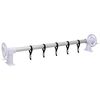vidaXL Pool Cover Roller | Silver and white | Plastic, aluminium | Adjustable