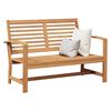 vidaXL Bench Brown 110 x 65 x 76.5 cm Solid Teak Wood