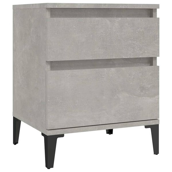 vidaXL Bedside Cabinet Concrete Grey 40x35x50 cm