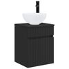 vidaXL Wall-mounted Sink Vanity Black 39 x 35 x 63 cm Engineered Wood