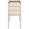 vidaXL Planter Ivory 100 x 45 x 90 cm Galvanised Steel