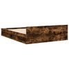 vidaXL Bed Frame with Drawers without Mattress Smoked Oak 160x200 cm