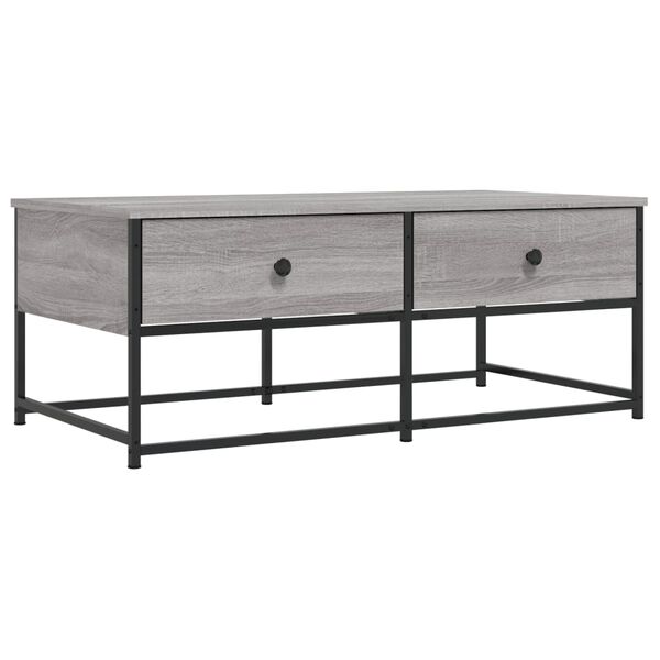 vidaXL Coffee Table Grey Sonoma 100x51x40 cm Engineered Wood
