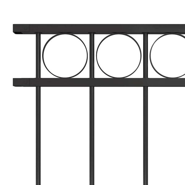 vidaXL Fence Panel Assen Steel 1.7x1 m Black