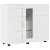 vidaXL Wooden Cabinet High Gloss White Engineered Wood