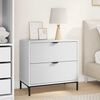 vidaXL Bedside Table White 63.5 x 36 x 61 cm Engineered wood