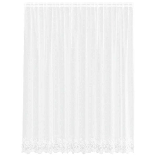 vidaXL Lace Curtain with Curtains Floral White 245x300cm Polyester