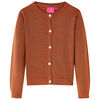 vidaXL Kids'Cardigan Knitted Cognac 128