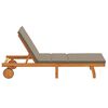 vidaXL Sun Lounger Reclining Brown 63 x 199 x 85cm Solid Acacia wood