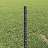 vidaXL Fence with Post Grey 0.4 x 25 m Steel