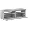 vidaXL TV Cabinets 2 pcs with LED Lights Grey Sonoma 60x35x40 cm