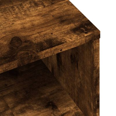vidaXL TV Cabinet Smoked Oak 80x40x40 cm Engineered Wood