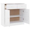 vidaXL Sideboard ALTA White 77x35x73 cm Solid Wood Pine