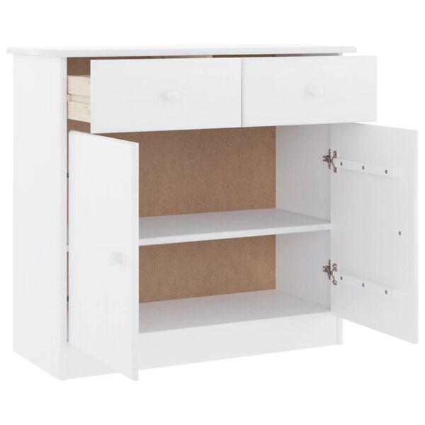 vidaXL Sideboard ALTA White 77x35x73 cm Solid Wood Pine
