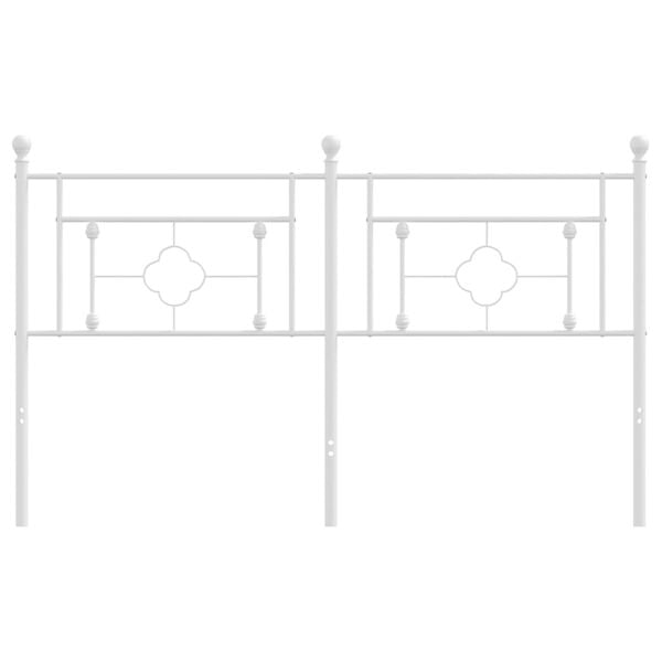 vidaXL Metal Replace Headboard White 160 cm