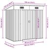 vidaXL Garden Storage Shed Brown 194x121x181 cm Steel