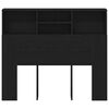 vidaXL Headboard Cabinet Black Oak 120 x 19 x 103.5 cm Engineered Wood