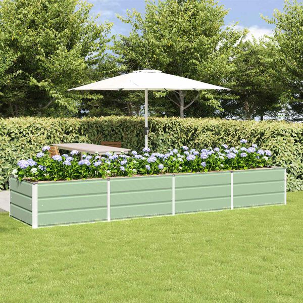 vidaXL Planter Green 320 x 80 x 45 cm Steel