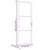 vidaXL Interior Door 76x201.5 cm Black ESG Glass and Aluminium