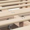 vidaXL Bed Frame Brown 140 x 190 cm Solid Pine Wood
