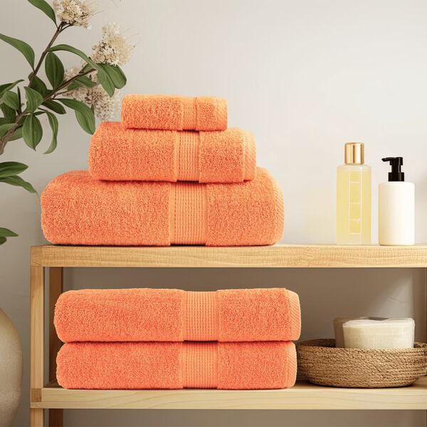 vidaXL Premium Wash Towels SOLUND 2 pcs Orange 30x30 cm 600 gsm