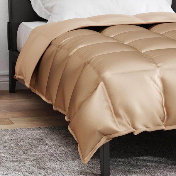vidaXL Winter Duvet Gold 155 x 220 cm Satin and Microfiber