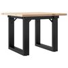 vidaXL Coffee Table O-Frame 50x50x35 cm Solid Wood Pine and Steel