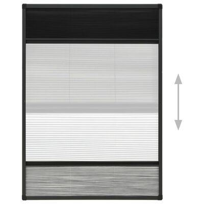 vidaXL Plisse Insect Screen for Windows Aluminium 80x120 cm with Shade