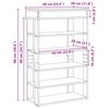 vidaXL Shoe Rack Old Wood 60x30x98 cm Engineered Wood