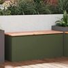 vidaXL Garden Bench Olive green 100 x 40 x 43 cm Steel