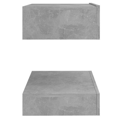 vidaXL Bedside Cabinets 2 pcs Concrete Grey 60x35 cm Engineered Wood