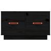 vidaXL Coffee Table Black 60x53x35 cm Solid Wood Pine