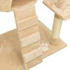 vidaXL Floor to Ceiling Cat Tree Beige 220-240 cm