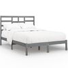 vidaXL Bed Frame without Mattress Grey Solid Wood 160x200 cm