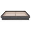 vidaXL Bed Frame without Mattress Grey Solid Wood Double