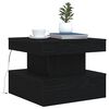 vidaXL Coffee Table with LED Lights Black Oak 50x50x40 cm