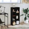 vidaXL Bookcase Black Oak 50 x 25 x 102 cm
