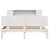 vidaXL Bookcase Bed without Mattress White 150x200 cm King Size Solid Wood Pine