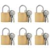 vidaXL U Lock with Keys 6 pcs Brass Iron