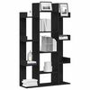vidaXL Bookcase Black Oak 86 x 25.5 x 140 cm Engineered Wood
