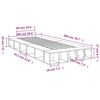 vidaXL Bed Frame without Mattress Smoked Oak 100x200 cm