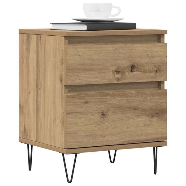 vidaXL Bedside Cabinets 2 pcs Artisan Oak 40x35x50 cm Engineered Wood