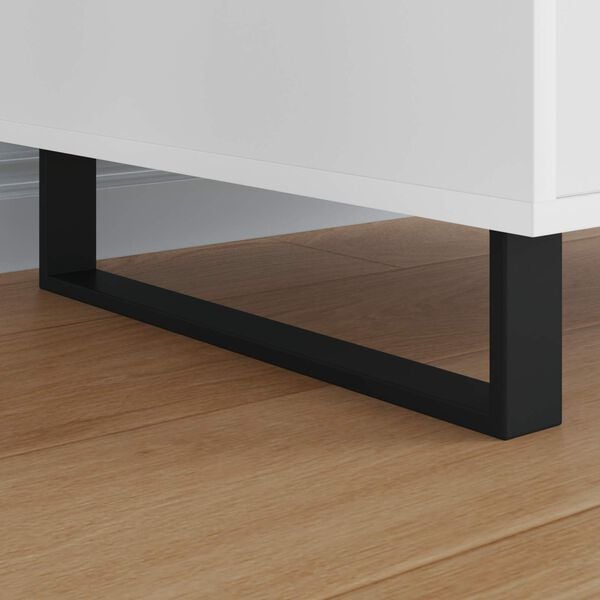 vidaXL Furniture Feet 2 pcs Black 43.6 x 4 x 10 mm Iron