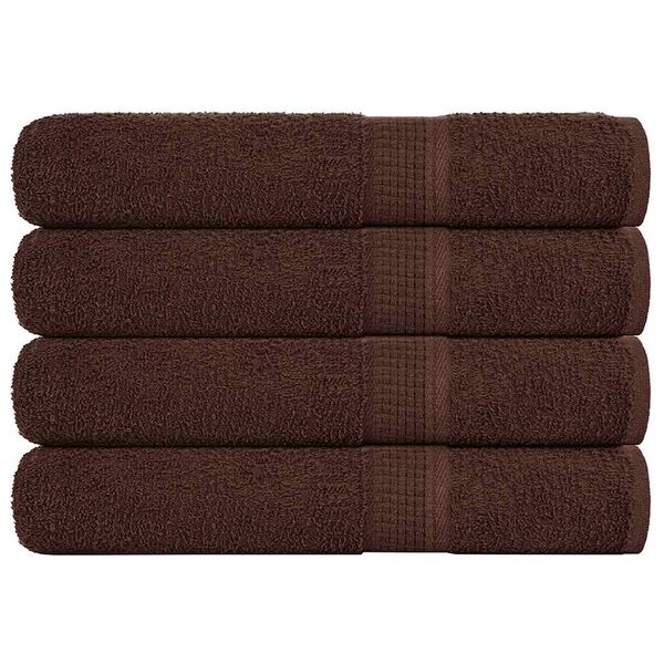 vidaXL Towels "FROGN" 4 pcs Brown 100x200 cm 360 gsm