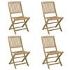 vidaXL Folding Garden Chairs 4 pcs 44x50x88 cm Solid Wood Acacia