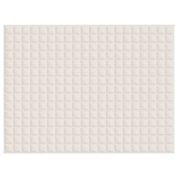 vidaXL Weighted Blanket Light Cream 152x203 cm 11 kg Fabric