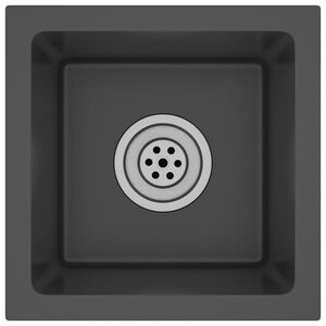 vidaXL Handmade Kitchen Sink Black Stainless Steel