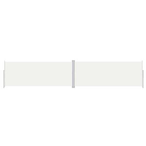 vidaXL Retractable Side Awning Cream 200x1000 cm