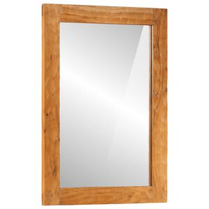 vidaXL Bathroom Mirror 50x70x2.5 cm Solid Wood Acacia and Glass
